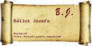 Bálint Jozefa névjegykártya