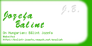jozefa balint business card